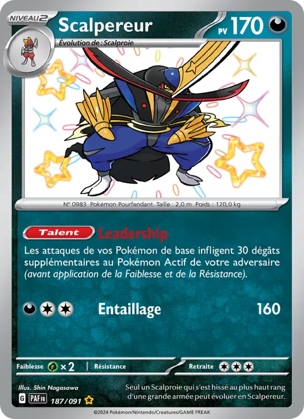 Scalpereur — Carte Pokémon 187 Destinées de Paldea