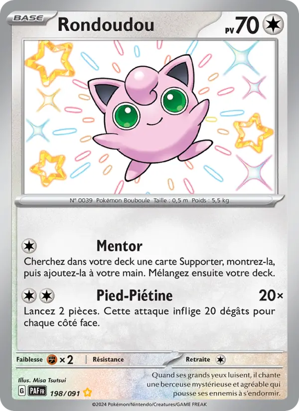 198/091 - Rondoudou — Carte Pokémon Destinées de Paldea 198/91