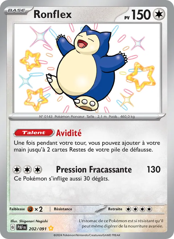 202/091 - Ronflex — Carte Pokémon Destinées de Paldea 202/91