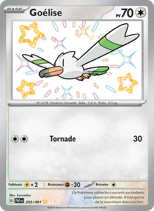 203/091 - Goélise — Carte Pokémon Destinées de Paldea 203/91