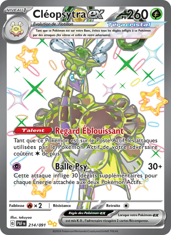 Cléopsytra-ex — Carte Pokémon 214 Destinées de Paldea