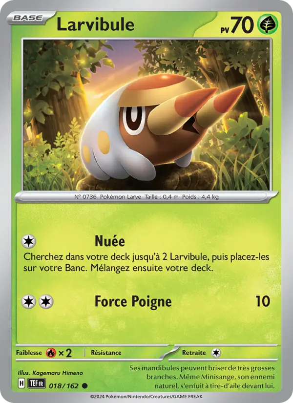Larvibule — Carte Pokémon 018 Forces Temporelles