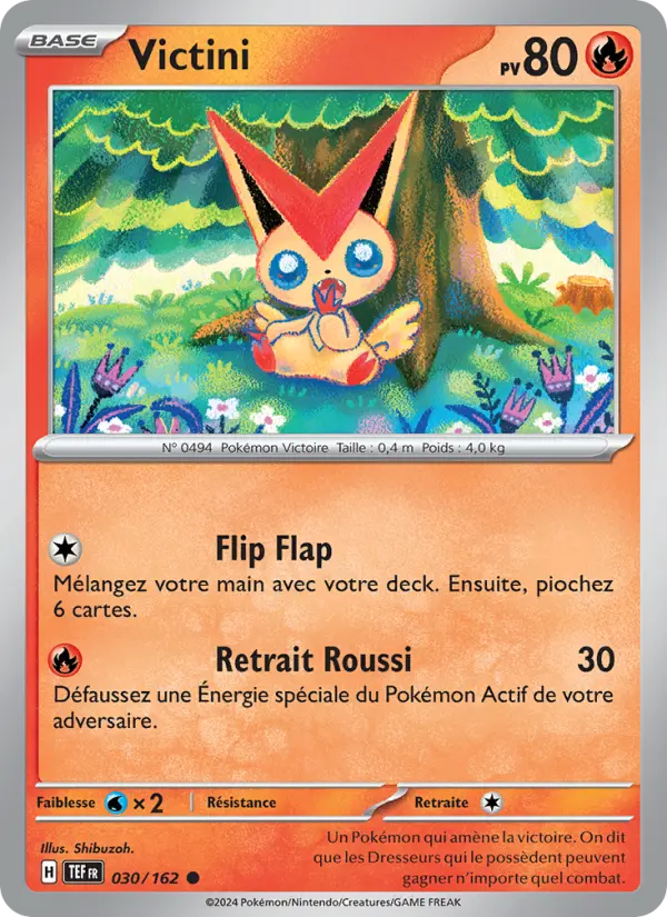 030/162 - Victini — Carte Pokémon Forces Temporelles 030/162