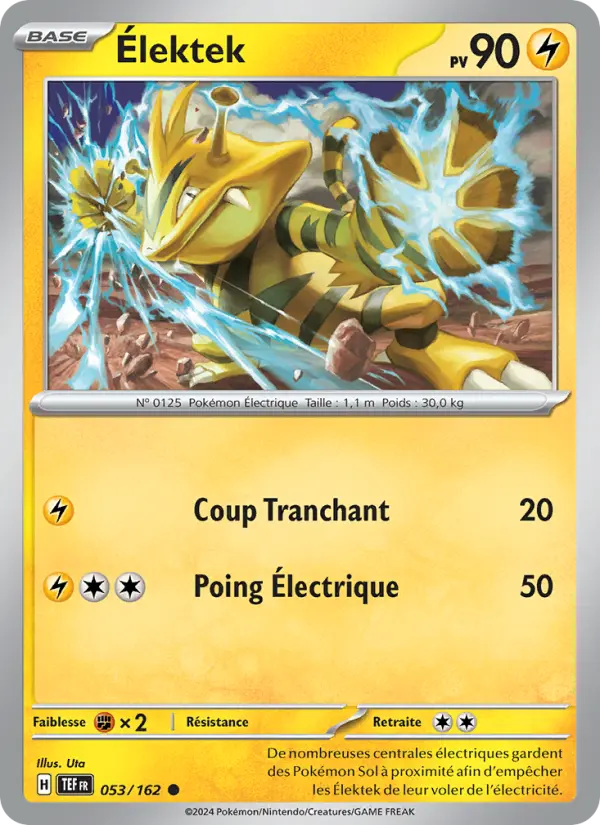 053/162 - Élektek — Carte Pokémon Forces Temporelles 053/162