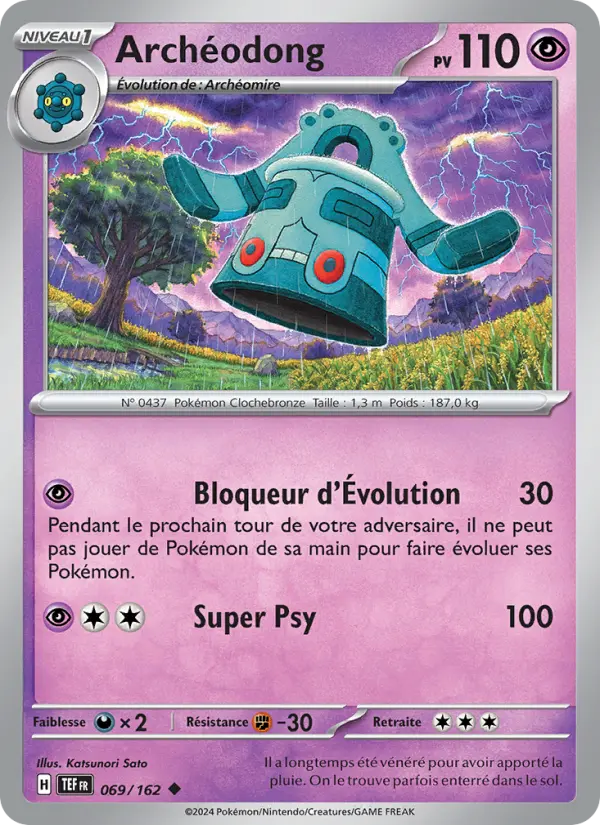 069/162 - Archéodong — Carte Pokémon Forces Temporelles 069/162