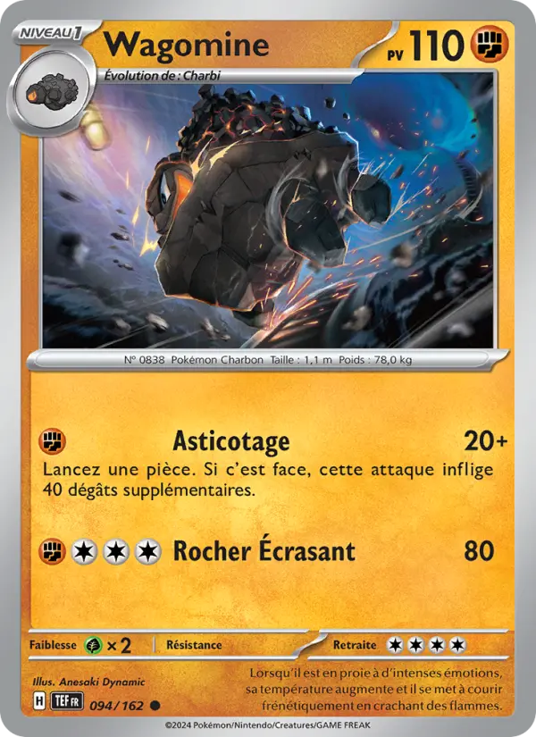 Wagomine — Carte Pokémon 094 Forces Temporelles