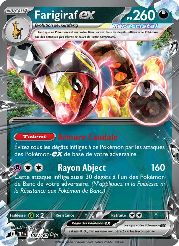 Farigiraf-ex — Carte Pokémon 108 Forces Temporelles