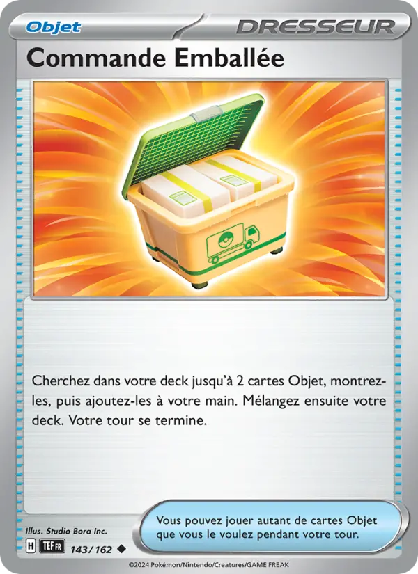 143/162 - Commande Emballée — Carte Pokémon Forces Temporelles 143/162