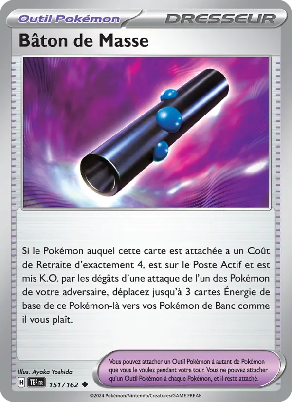 151/162 - Bâton de Masse — Carte Pokémon Forces Temporelles 151/162
