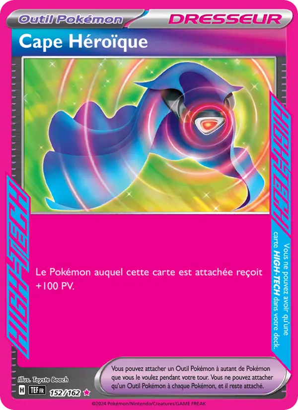 152/162 - Cape Héroïque — Carte Pokémon Forces Temporelles 152/162