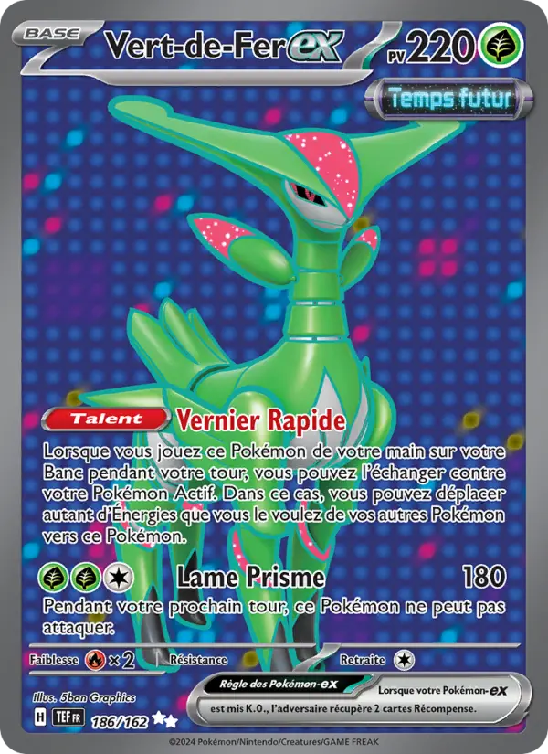 Vert-de-Fer-ex — Carte Pokémon 186 Forces Temporelles