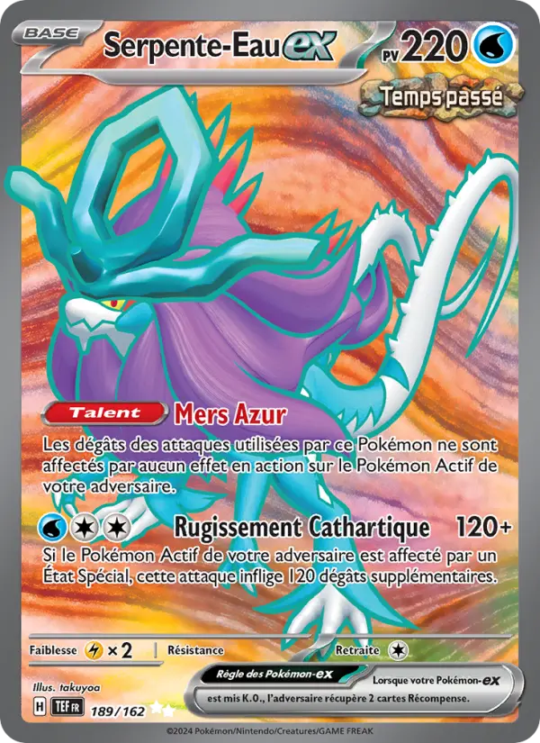 Serpente-Eau-ex — Carte Pokémon 189 Forces Temporelles