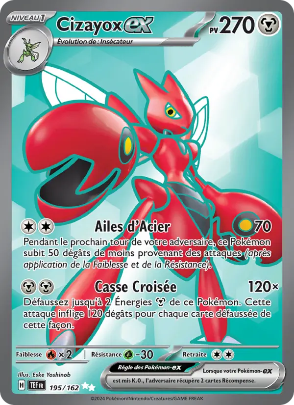 195/162 - Cizayox EX — Carte Pokémon Forces Temporelles 195/162