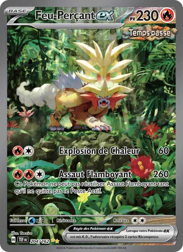 Feu-Perçant-ex — Carte Pokémon 204 Forces Temporelles