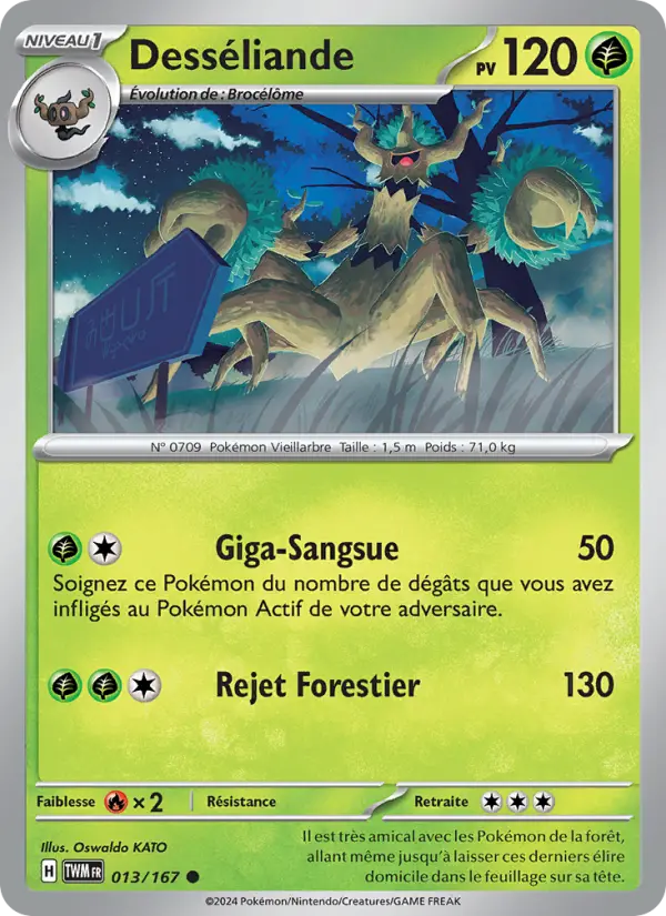 013/167 - Desséliande — Carte Pokémon Mascarade Crépusculaire 013/167