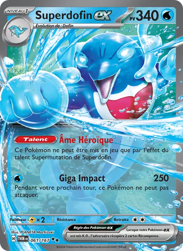 Superdofin-ex — Carte Pokémon 061 Mascarade Crépusculaire