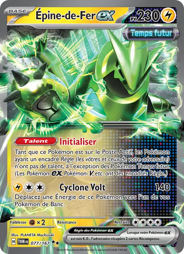 Épine-de-Fer-ex — Carte Pokémon 077 Mascarade Crépusculaire