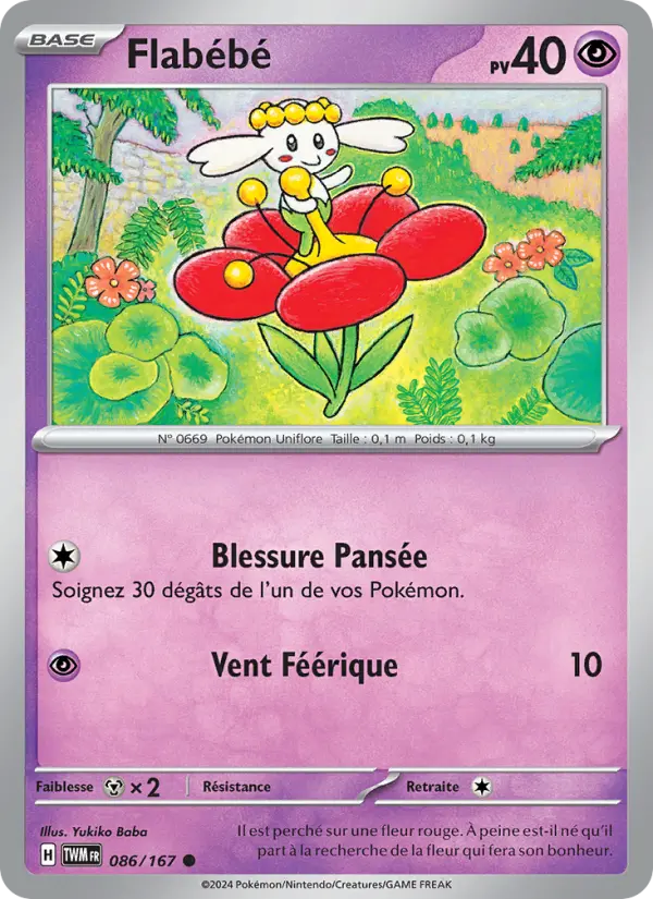 086/167 - Flabébé — Carte Pokémon Mascarade Crépusculaire 086/167