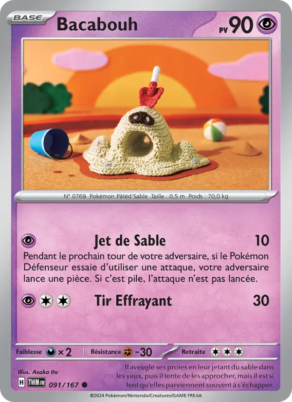Bacabouh — Carte Pokémon 091 Mascarade Crépusculaire