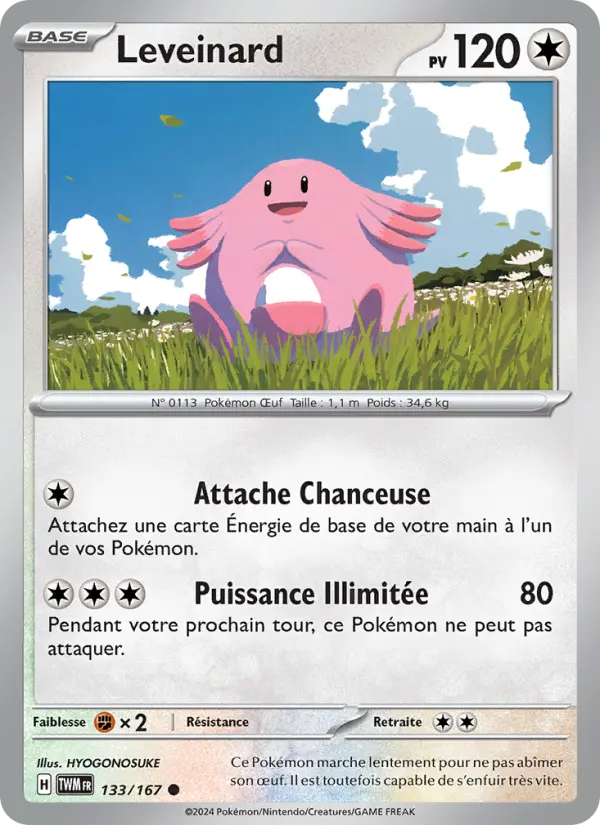 133/167 - Leveinard — Carte Pokémon Mascarade Crépusculaire 133/167