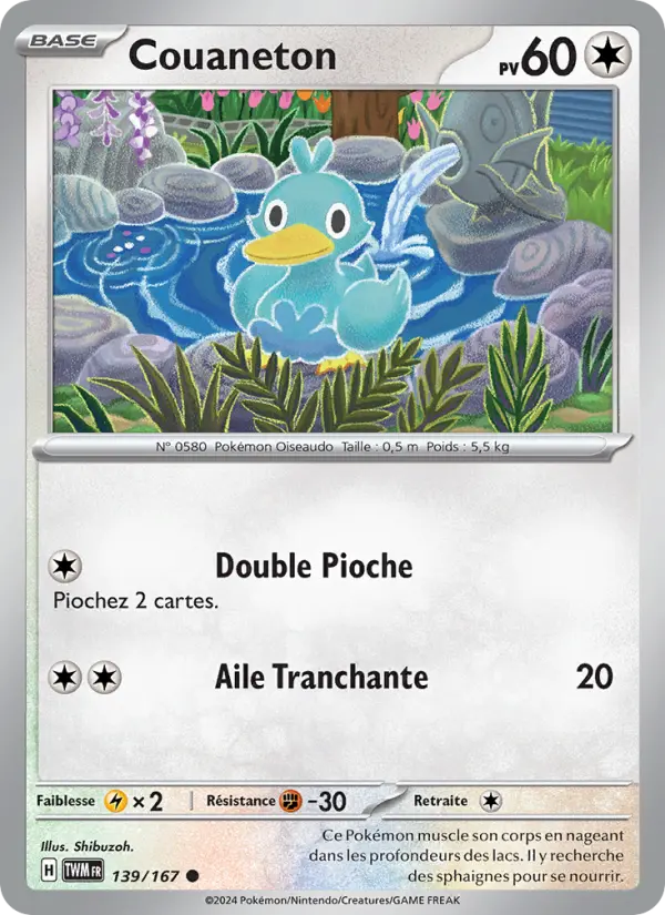 139/167 - Couaneton — Carte Pokémon Mascarade Crépusculaire 139/167