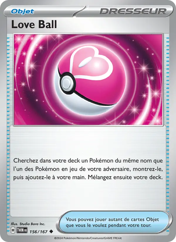 156/167 - Love Ball — Carte Pokémon Mascarade Crépusculaire 156/167