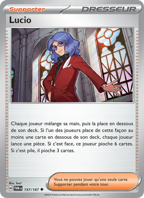 157/167 - Lucio — Carte Pokémon Mascarade Crépusculaire 157/167