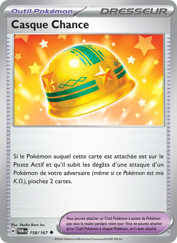 158/167 - Casque Chance — Carte Pokémon Mascarade Crépusculaire 158/167