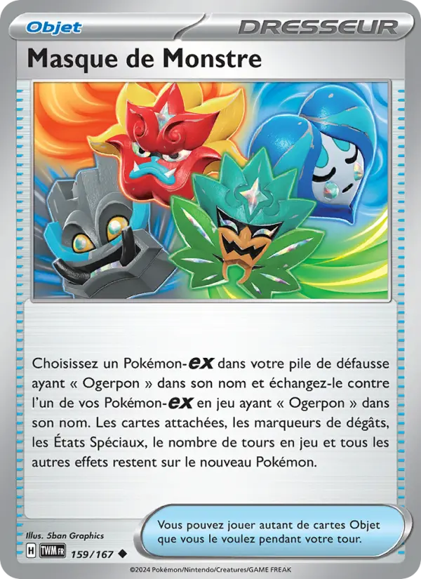 Masque de Monstre — Carte Pokémon 159 Mascarade Crépusculaire