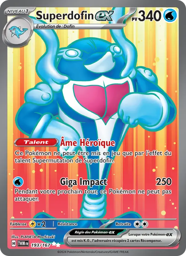 Superdofin-ex — Carte Pokémon 193 Mascarade Crépusculaire
