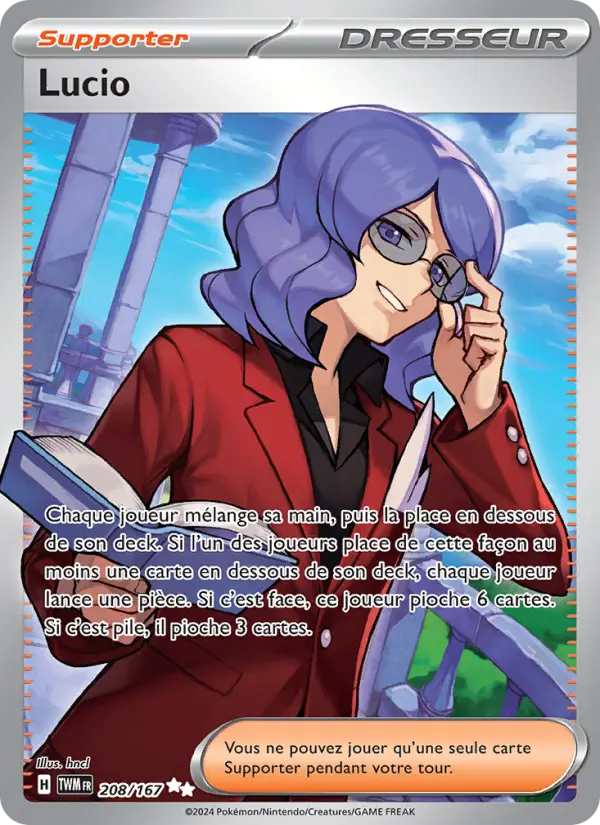 208/167 - Lucio — Carte Pokémon Mascarade Crépusculaire 208/167