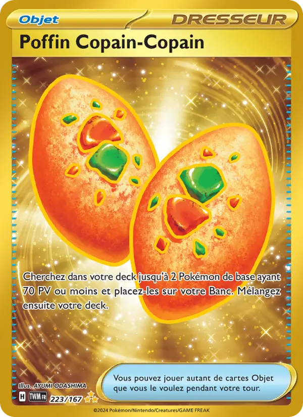 223/167 - Poffin Copain-Copain — Carte Pokémon Mascarade Crépusculaire 223/167