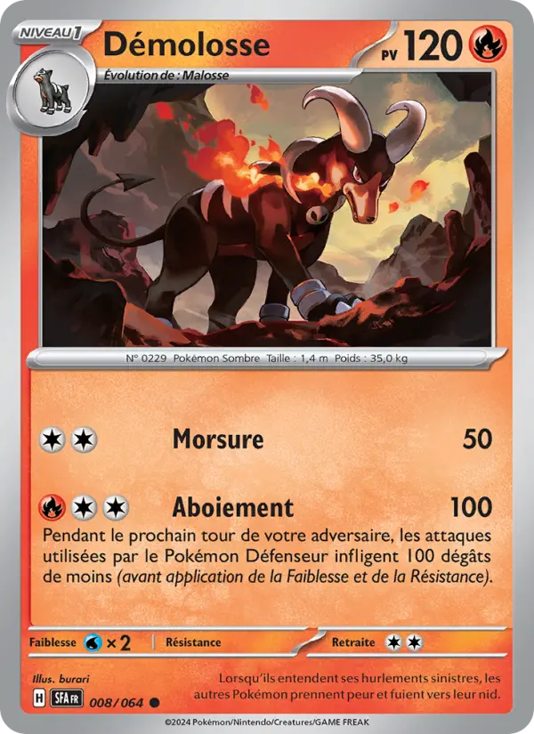 008/064 - Démolosse — Carte Pokémon Fable Nébuleuse 008/64