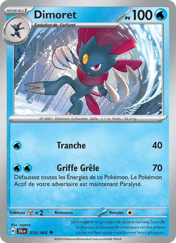 014/064 - Dimoret — Carte Pokémon Fable Nébuleuse 014/64