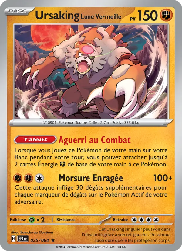 Ursaking Lune Vermeille — Carte Pokémon 025 Fable Nébuleuse