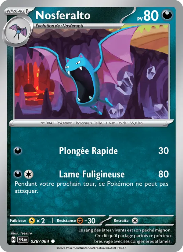 028/064 - Nosferalto — Carte Pokémon Fable Nébuleuse 028/64