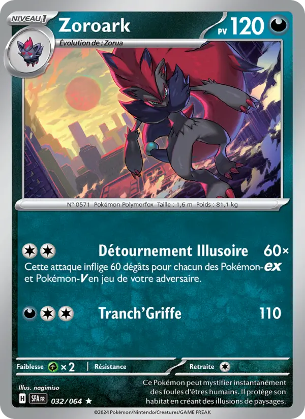 032/064 - Zoroark — Carte Pokémon Fable Nébuleuse 032/64