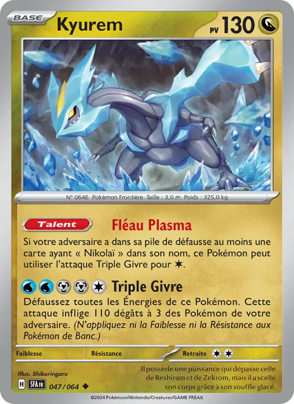 047/064 - Kyurem — Carte Pokémon Fable Nébuleuse 047/64