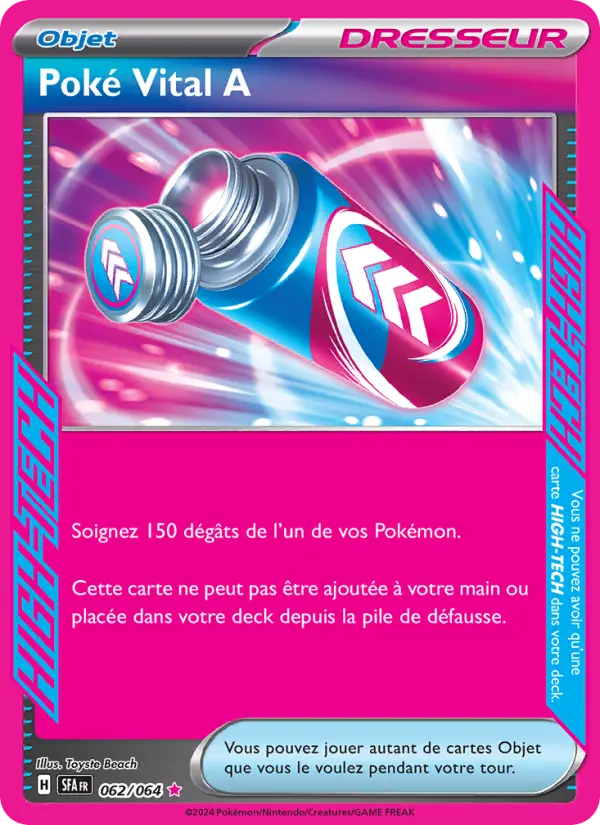 062/064 - Poké Vital A — Carte Pokémon Fable Nébuleuse 062/64