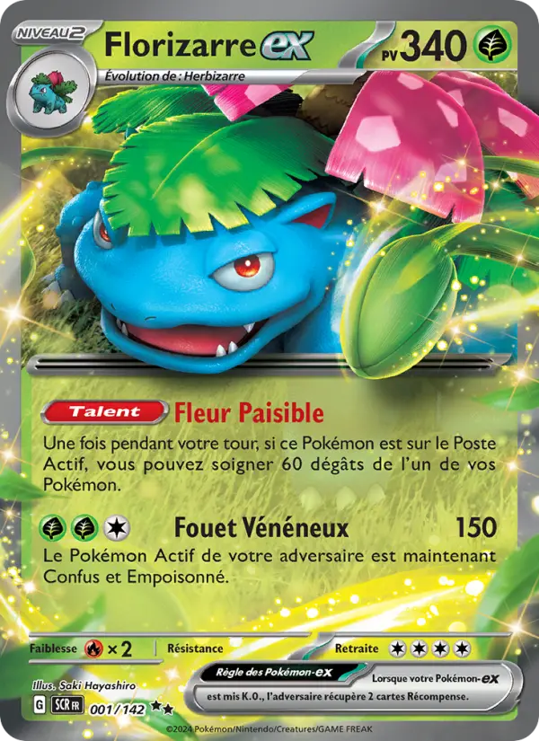 Florizarre-ex — Carte Pokémon 001 Couronne Stellaire