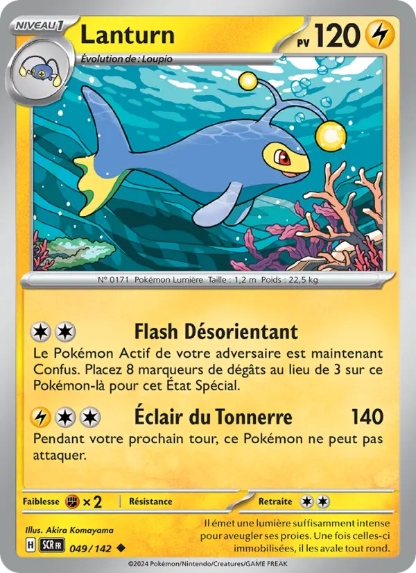 049/142 - Lanturn — Carte Pokémon Couronne Stellaire 049/142
