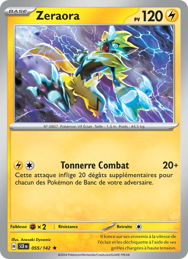 055/142 - Zeraora — Carte Pokémon Couronne Stellaire 055/142