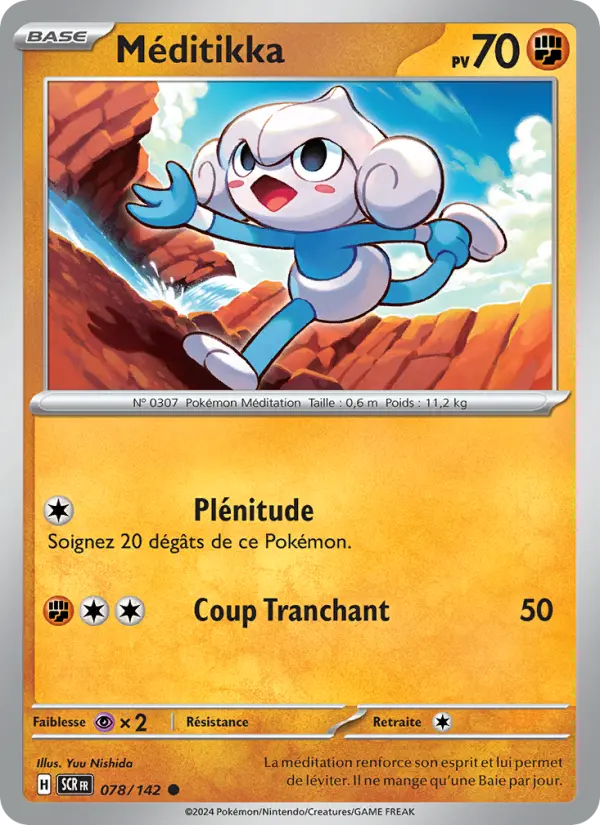 078/142 - Méditikka — Carte Pokémon Couronne Stellaire 078/142