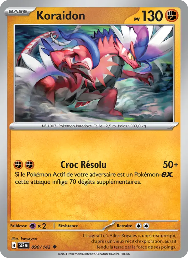 Koraidon — Carte Pokémon 090 Couronne Stellaire