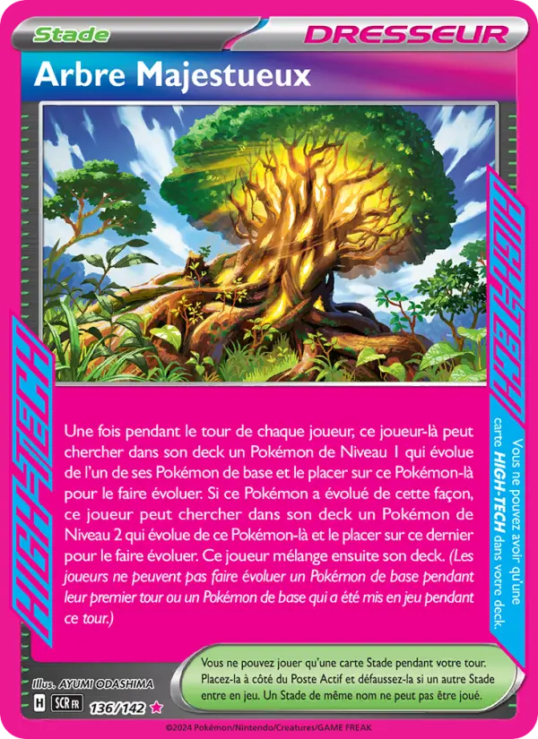 136/142 - Arbre Majestueux — Carte Pokémon Couronne Stellaire 136/142