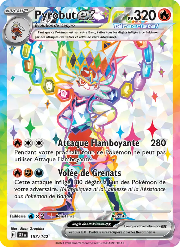 Pyrobut-ex — Carte Pokémon 157 Couronne Stellaire