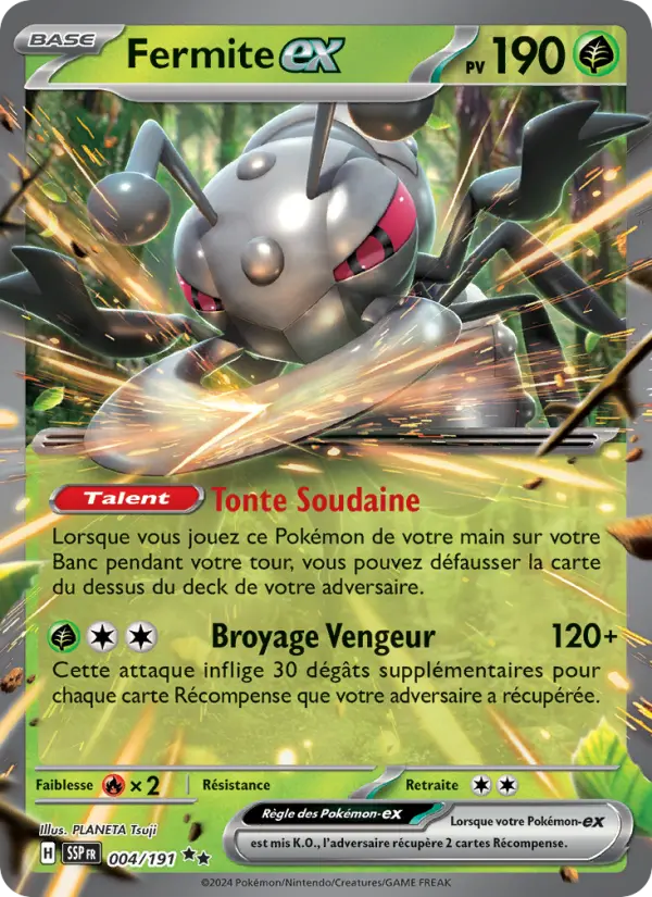 004/191 - Fermite EX — Carte Pokémon Étincelles Déferlantes 004/191