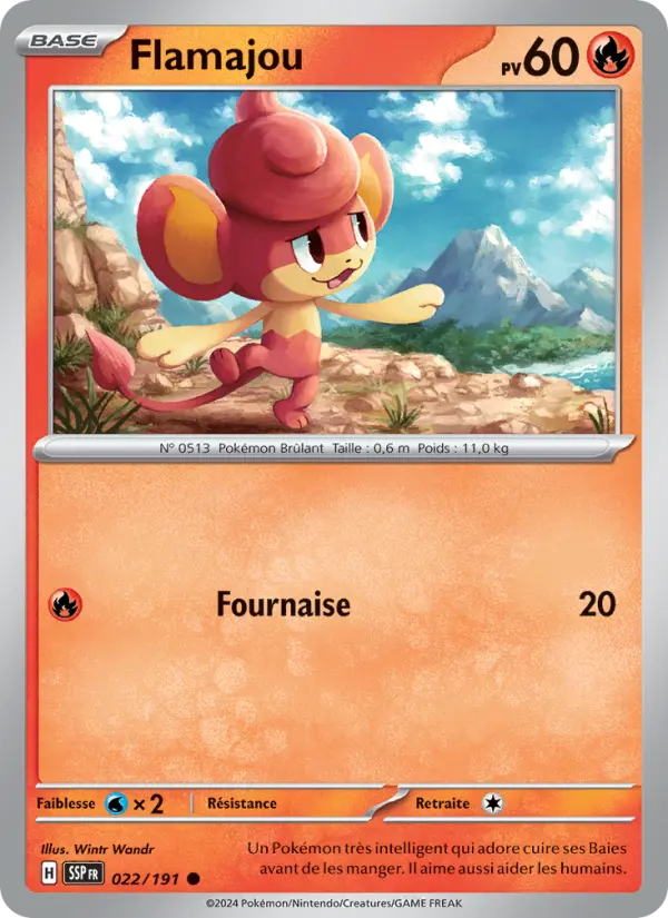 022/191 - Flamajou — Carte Pokémon Étincelles Déferlantes 022/191