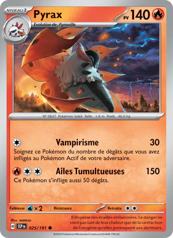 025/191 - Pyrax — Carte Pokémon Étincelles Déferlantes 025/191
