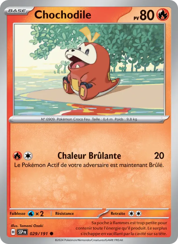 Chochodile — Carte Pokémon 029 Étincelles Déferlantes